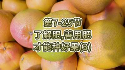 第7-25节-了解肥、善用肥，才能种好果