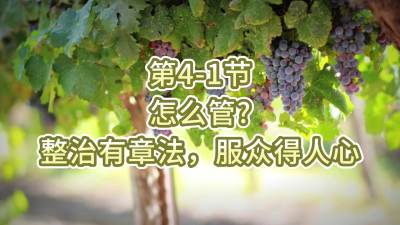 第4-1节-怎么管？整治有章法，服众得人心