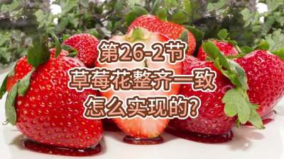 第26-2节-草莓花整齐一致怎么实现的？