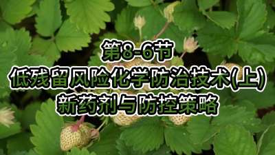 第8-6节-低残留风险化学防治技术（上）-新药剂与防控策略