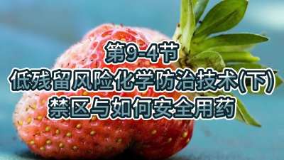 第9-4节-低残留风险化学防治技术（下）-禁区与如何安全用药