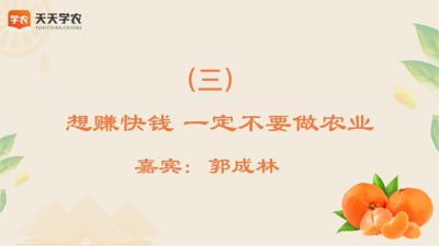 想赚快钱 一定不要做农业