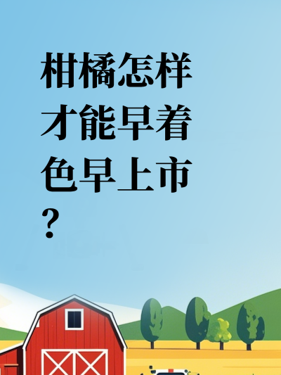 柑橘怎样才能早着色早上市？