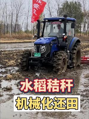 水稻秸秆怎么处理， 辽宁盘锦推广机械化还田，你觉得行不行？#现代农业机械 #三农 #新农人计划2024 #拖拉机