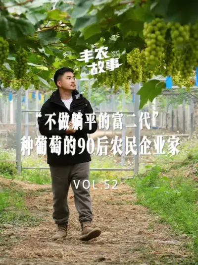 他是海归90后，在看过世界的繁华后，选择俯身开垦新事业。今天我们走进广东清远，看看发生在这里的丰农故事#丰农故事  #乡村振兴  #阳光玫瑰  #采摘园种植