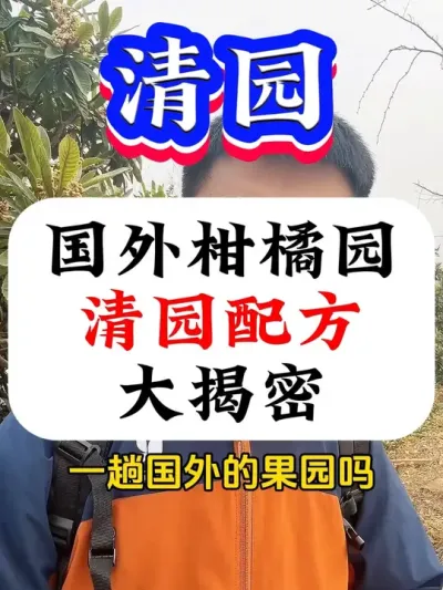 国外果园清园配方大揭密#果树清园#病虫害防治 #柑橘种植 #果树种植 #抖音助农