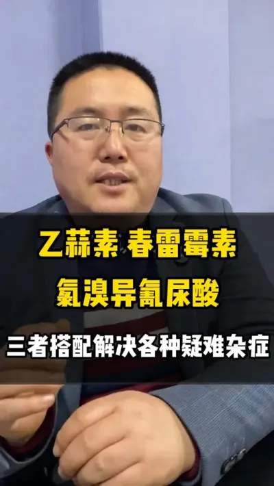 乙蒜素，春雷霉素。氯溴异氰尿酸，三者搭配，解决各种疑难杂症 #乙蒜素 #春雷霉素 #氯溴异氰尿酸 #杀菌剂 #病害防治