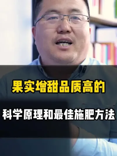 果子增甜品质高的，科学原理和最佳施肥方案 #果子增甜 #果实增甜 #农业种植 #种植技术 #种植小技巧