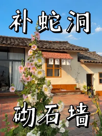 00后女生给院子补蛇洞砌石墙的一天～ #老房改造 #院子改造 #旧房改造 #我的乡村生活