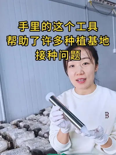 手里的这个工具帮助了许多种植基地的接种问题，快来试试吧#平菇种植 #打孔器 #菌种打孔器