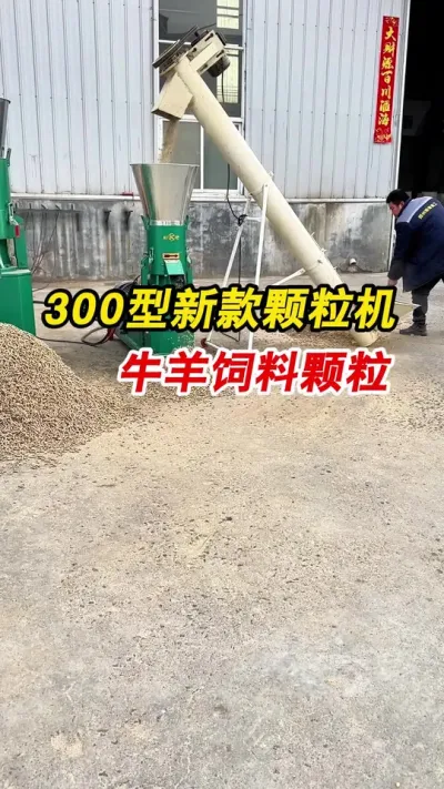 300型新款饲料颗粒机，制作牛羊饲料颗粒，一起欣赏一下吧。#颗粒机 #饲料颗粒机 #养殖