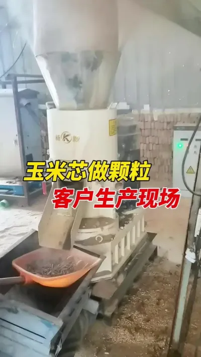 450型生物质颗粒机，玉米芯加工燃烧颗粒，变废为宝。#颗粒机 #玉米芯颗粒 #生物质颗粒机