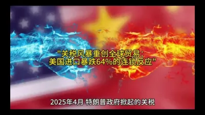 "关税风暴重创全球贸易：美国进口暴跌64%的连锁反应"@云食界展贸服务平台