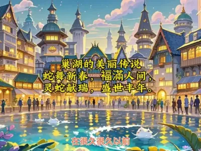 蛇舞新春，褔滿人间，灵蛇献瑞，盛世丰年。恭祝你及家人身体健康万事如意，心想事成。大年初四早上好！@云食界