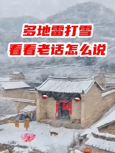 多地雷打雪，看看老话怎么说 #农谚 #民间俗语老人言 #三农气象助三农 #看农谚说雨晴 #今日三农爆款