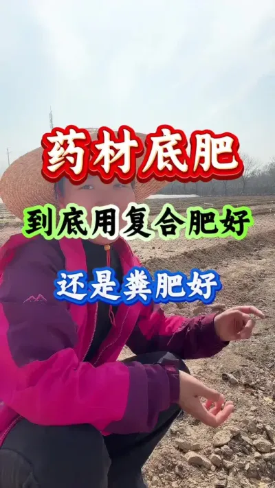 药材种植 药材底肥是用复合肥好还是粪肥好#药材种植#药材管理#药材高产