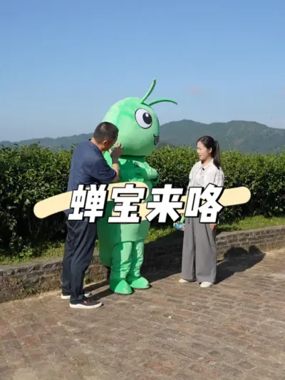 蝉宝来咯，是我们紫金蝉茶的大功臣。 #我的乡村生活 #茶园风光 #召唤茶友 #乡村振兴dou行动 #茶山行