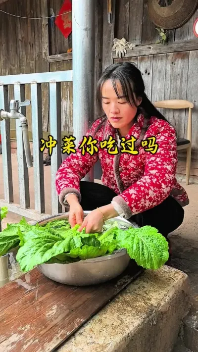 #创作灵感 #我的乡村生活 在农村种菜比较多，青菜吃法有很多种，不喜欢带苦味的青菜叶子，除了做酸菜还可以给它做成冲菜呀，冲菜味道也不错哦！#农村美食 #地道农家菜 #冲菜的简单做法 @DOU+上热门 