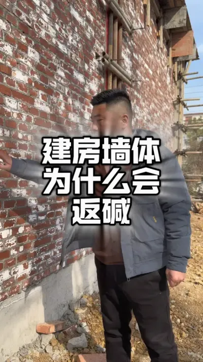 农村自建房墙体为什么会反碱？#自建别墅 #农村盖房 #乡村建设