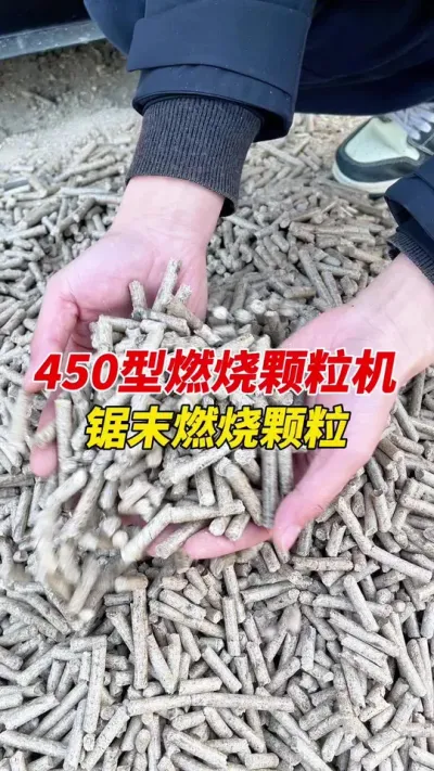 450型生物质颗粒机，家具厂的废料做燃烧颗粒，变废为宝。#颗粒机 #生物质颗粒机 #燃烧颗粒