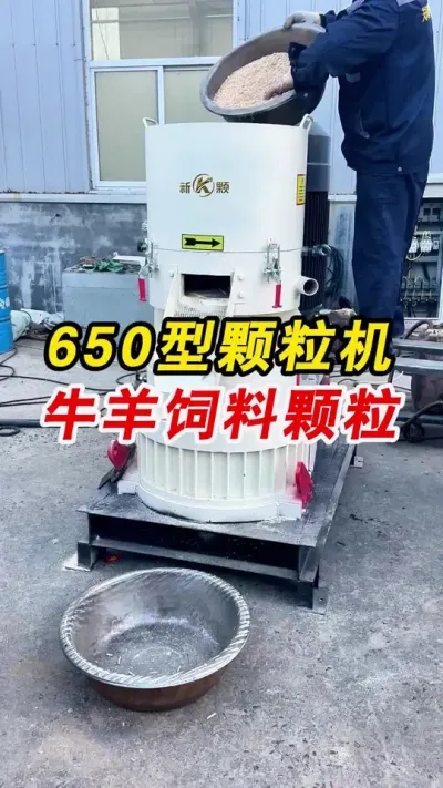 650型颗粒机制作6毫米牛羊饲料颗粒。#颗粒机 #三农  #养殖