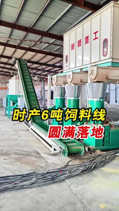 客户时产6吨饲料颗粒生产线圆满落地。#颗粒机 #饲料颗粒生产线 #颗粒机厂家