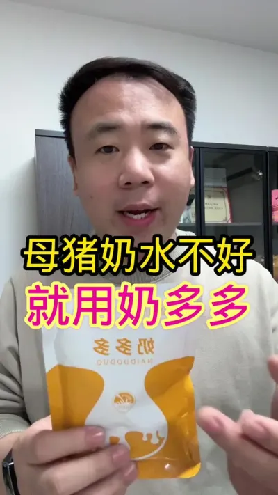 母猪奶水不好，就用【奶多多】。 连续用3天，奶水流成线！买5送2，买10送5。#养猪 #养猪人