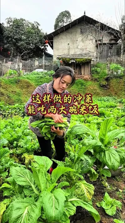 #创作灵感 #我的乡村生活 农村生活的好处就是有吃不完的青菜，今天用棒菜苔做了冲菜，冲鼻子辣眼睛的那种，吃起来特香主要是太下饭了呀！#春天的美食来自田野 #冲菜 #冲菜做法 @DOU+上热门 @DOU