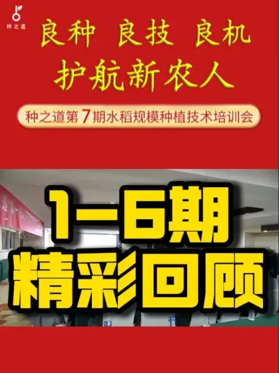 【种之道第7期培训会倒计时2天】 种之道第7期培训来了，我们依然等您#水稻 #种植技术推广 #三农 #抖音助农 #规模化种植