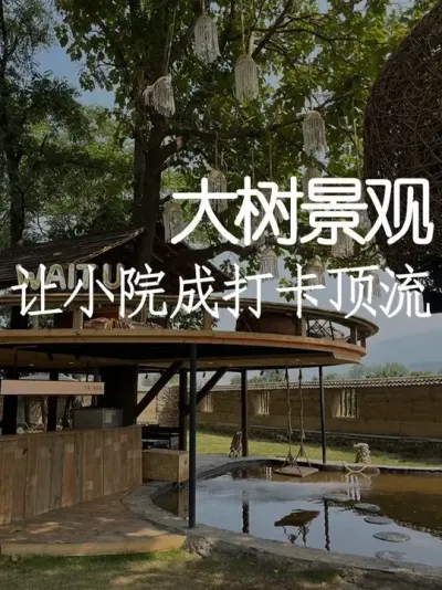 大树环绕观景台！这家小院成打卡顶流 #小院改造 #小院时光 #景观设计 #创意 #天雅设计