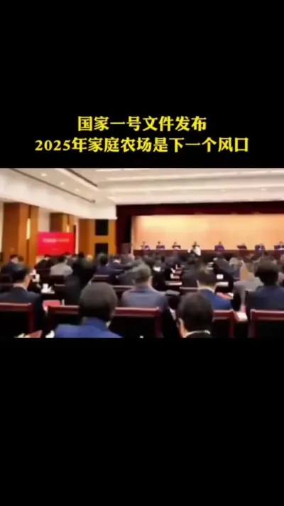 国家一号文件发布2025年家庭农场是下一个风口#乡村振兴#乡村扶持#休闲农业#家庭农场