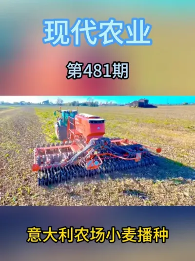 意大利农场小麦播种 #服务三农支持三农 #现代农业机械 #农业 #抖音助农 #三农种植