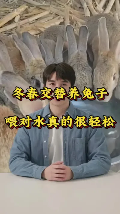 冬春季节交替期间，喂对水养兔子真的很轻松#兔子#养兔人 #养兔技术 #肉兔养殖场 #养兔专业户