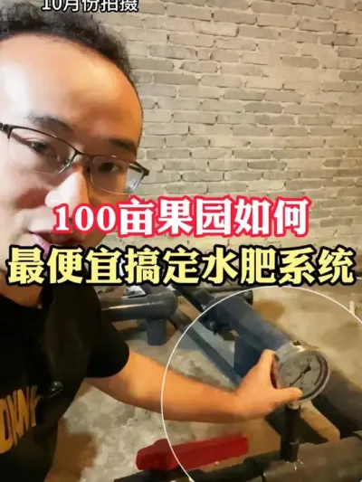100亩桃园只要几万块，便宜、实用、不出问题，才是好东西！ #水肥一体化 #三农 #滴灌喷灌水肥一体化 #抗旱浇地 #果园管理