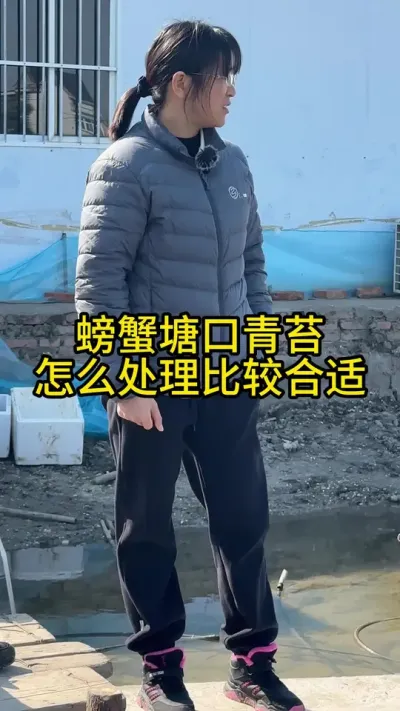 螃蟹塘口青苔怎么处理比较合适！！！ #渔多多养殖模式 #大闸蟹养殖 #水产养殖 #三农 #河蟹养殖