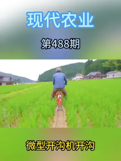 使用微型开沟机开沟 #服务三农支持三农 #农业种植 #抖音助农 #新型农业机械 #科技农业创新农业