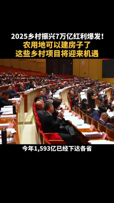2025乡村振兴7万亿红利，乡村产业项目迎来机遇 #乡村振兴 #补贴  #农村 #土地 #万物皆可种草搜