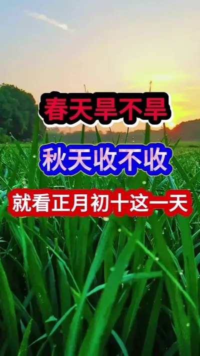 春天旱不旱秋天收不收就看正月初十这一天 #农业谚语 #农谚分享 #农业种植 #三农 #分享农业知识帮农民增产增收