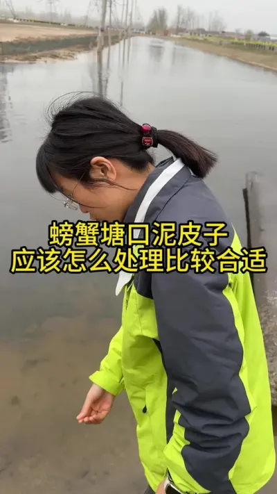 螃蟹塘口泥皮子，应该怎么处理比较合适！！！！ #渔多多养殖模式 #大闸蟹养殖 #水产养殖 #三农 #河蟹养殖