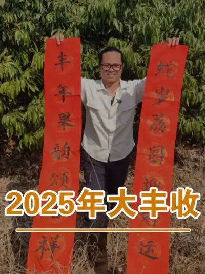 祝各位果友2025年大丰收#广西灵山荔枝果苗#农业创业#抖音新农人计划2025#吕老师种果苗