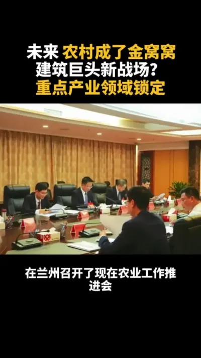 未来，农村成了金窝窝，建筑巨头新战场？重点领域锁定在这些 #农业 #乡村振兴 #乡村产业 #土地 #补贴