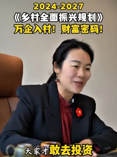 《乡村全面振兴规划》（2024-2027），万企入村，财富密码！#乡村振兴#乡村振兴2025最新政策#乡村产业振兴#乡村全面振兴规划#余粮乡创