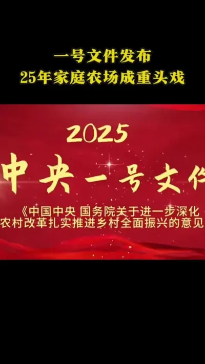 一号文件发布2025年家庭农场将成为重头戏在乡村不错过#乡村振兴#乡村扶持#休闲农业#家庭农场