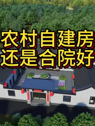 农村自建房，还是中式三合院好！ 农村自建房，还是中式三合院好。开间20米，进深17米，过节人再多也不显拥挤。#农村自建房 #宅基地建房 #中式合院 #艺术在抖音 #别墅设计