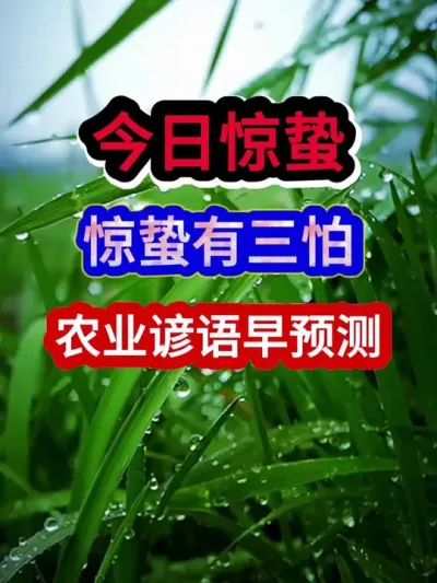 惊蛰节气有三怕农业谚语早预测 #农业谚语 #惊蛰节气 #惊蛰节气 #惊蛰 #农业种植