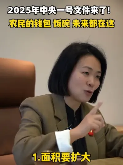 2025年中央一号文件来了！农民的钱包、饭碗、未来都在这！ #2025中央一号文件#乡村振兴#三农流量扶持计划#新农人计划2025#余粮乡创