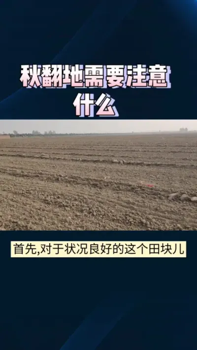 秋翻地好处多！