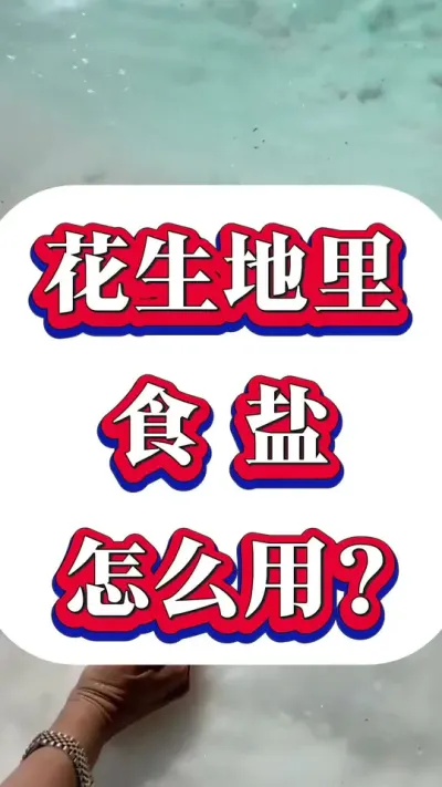 花生地里食盐应该怎么用？#花生种植 #花生高产 #种花生 #花生种植管理技术 #花生高产种植