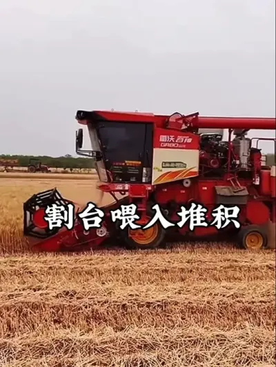 小麦机割台喂入不畅，堆积物过多怎么回事？#现代农业机械 #抖音农机 #农机人 #小麦收割机 #农机维修