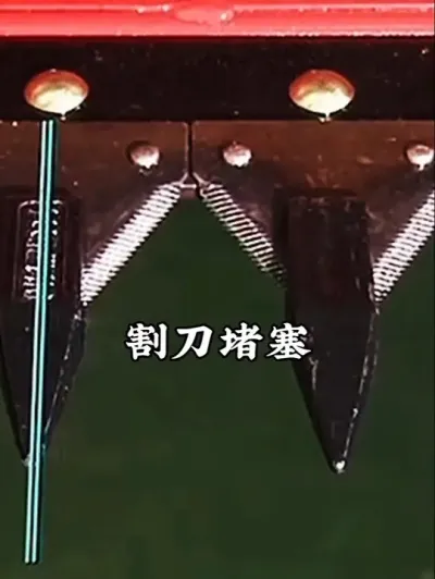 一招轻松解决，小麦收割机割刀堵塞问题！#收割机割刀 #收割机维护保养  #农机人 #现代农业机械